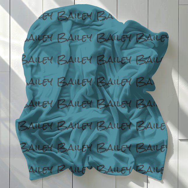 Modern enkel Roligt Pet Hund Cat Namn Fleecefilt (Skapare uppladdad)