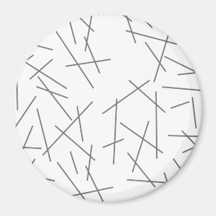 Modern, enkel, rörig bildlinje mönster magnet