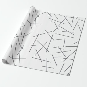 Modern, enkel, rörig, trendig grafisk linje mönste presentpapper