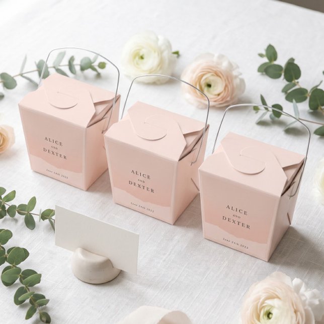 Modern Enkel Rosa Bröllop Presentaskar (Skapare uppladdad)