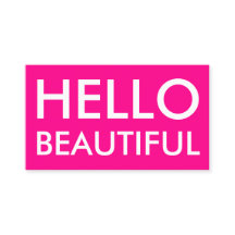 Modern enkel rosa hej vackert affärskort