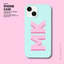 Modern enkel Rosa Initialer Monogram