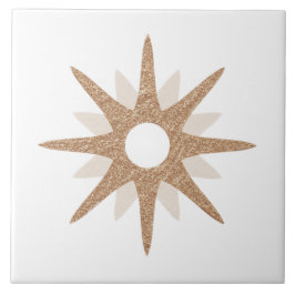 Modern enkel Rosa-starst i mitten av århundradet | Kakelplatta