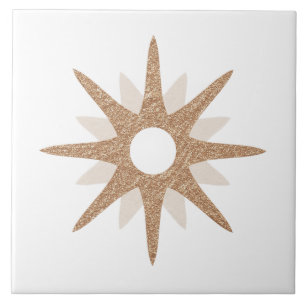 Modern enkel Rosa-starst i mitten av århundradet Kakelplatta