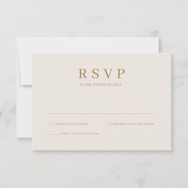 Modern enkel RSVP-kort med palmlöv OSA Kort (Framsida)