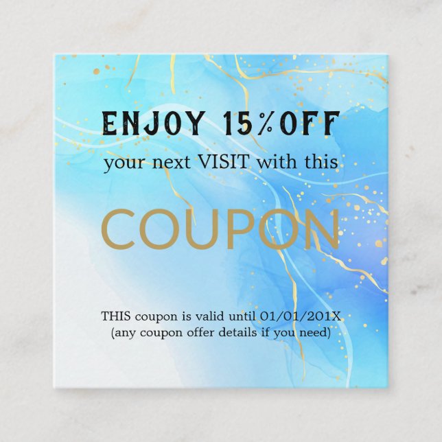 Modern enkel salonrabatt rabattkort (Framsida)