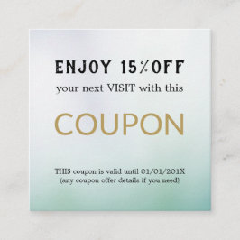 Modern enkel salonrabatt rabattkort