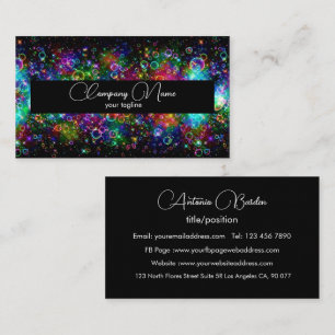 Modern enkel Shine Rainbow Balloons black and whi Visitkort