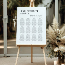 Modern enkel sittplatsplan för Bord Bröllop i Eleg