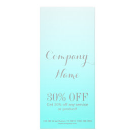 modern enkel skönhetssalon Aqua Blue Turcos Reklamkort