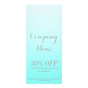modern enkel skönhetssalon Aqua Blue Turcos Reklamkort