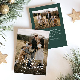 Modern enkel skript Glad jul 2 Foto Julkort