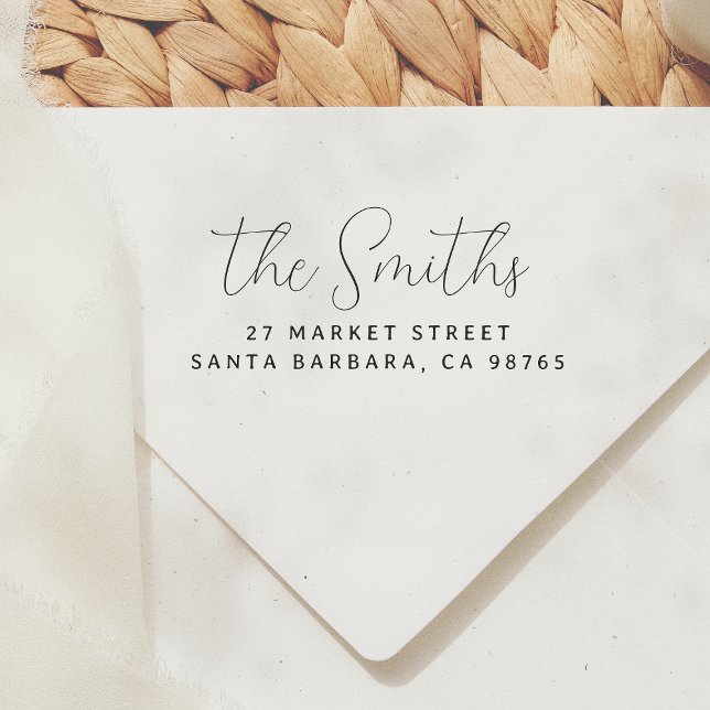 Modern enkel skriptReturadress Självfärgande Stämpel (Skapare uppladdad)