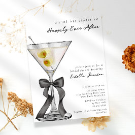 Modern Enkel Smutsig Martini Cocktail Bröllopsdusc Inbjudningar