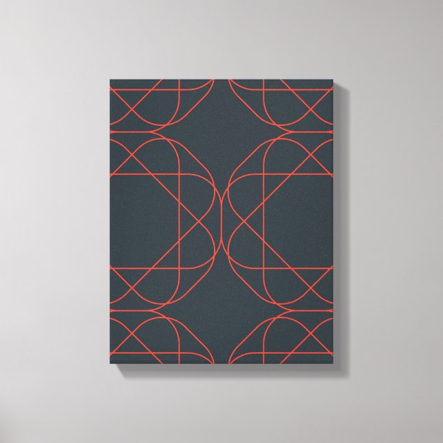 Modern, enkel, söt, lekfull geometrisk mönster canvastryck (Framsida)