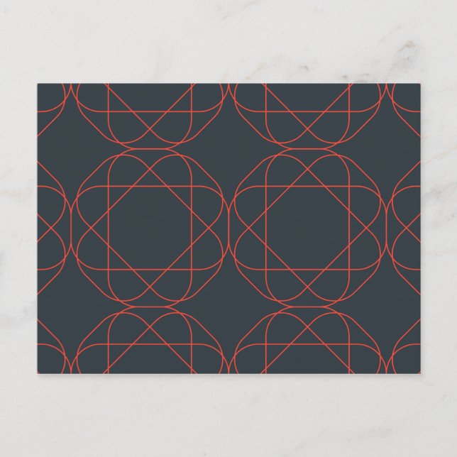 Modern, enkel, söt, lekfull geometrisk mönster vykort (Framsida)