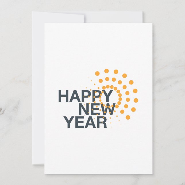 Modern, enkel stadsplanering för "Gott nytt år" Julkort (Framsida)