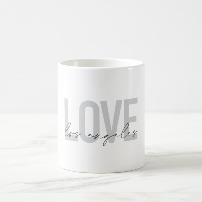 Modern, enkel stadsplanering i Kärlek Los Angeles Kaffemugg (Center)