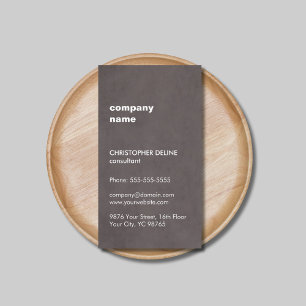 Modern enkel Struktur Brown Consultant Visitkort