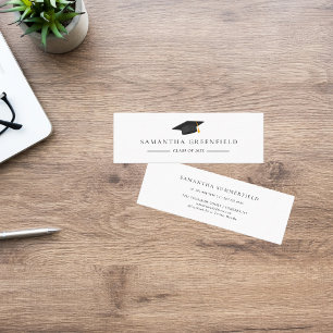 Modern enkel Studenten 2025 Namn Mini Visitkort