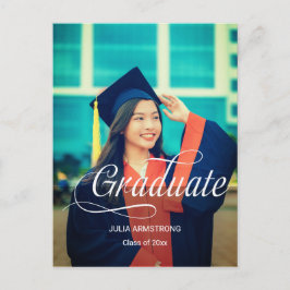 Modern enkel Studenten-skriptkort med ett enda fot Vykort