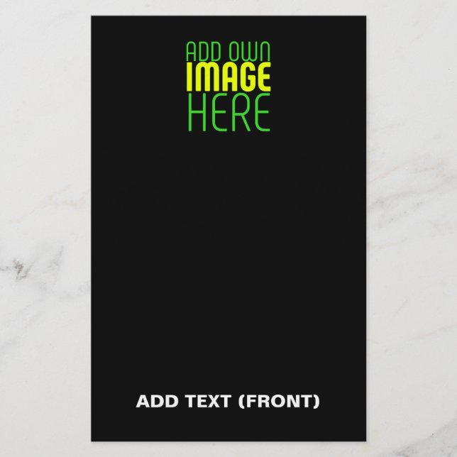 MODERN ENKEL SVART BILD TEXTMALL BREVPAPPER (Framsida)