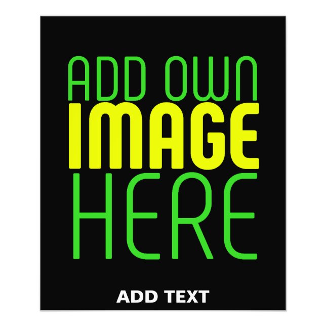 MODERN ENKEL SVART BILD TEXTMALL FOTOTRYCK (Framsidan)