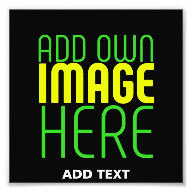 MODERN ENKEL SVART BILD TEXTMALL FOTOTRYCK (Framsidan)