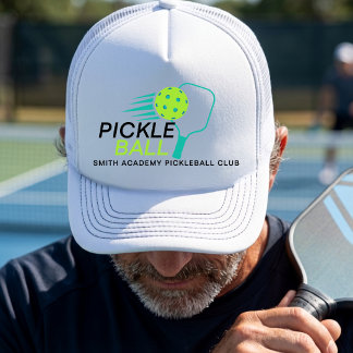 Modern Enkel Svart Grön Pickleball Sportklubb Keps