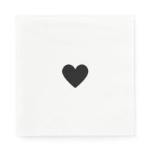 Modern Enkel Svart Hjärtat