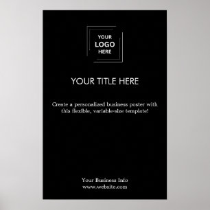 Modern enkel, svart Logotyp - marknadsföring Poster