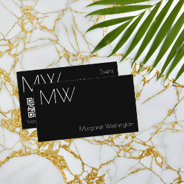 Modern enkel svartvit Professionell - minimalistis Visitkort
