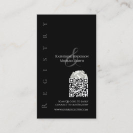 Modern enkel svartvitt - Bröllop-register- Visitkort