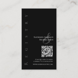 Modern enkel svartvitt - Bröllop-register- Visitkort