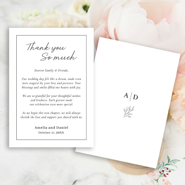 Modern enkel tackkort för bröllop tack kort (Skapare uppladdad)