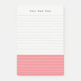 Modern enkel Tangerine-Rosa-länkade anteckningar Post-it Block