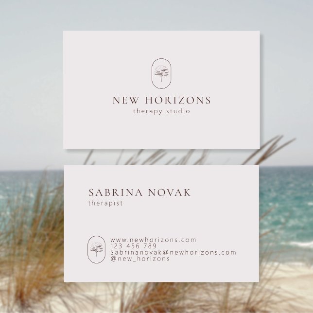 Modern enkel terapeutisk Affärskort Visitkort (Skapare uppladdad)