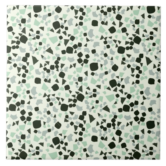 Modern enkel Terrazzo White Aqua Tile Kakelplatta (Framsidan)