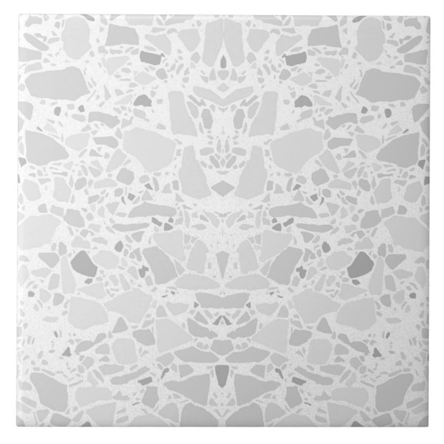 Modern enkel Terrazzo White Tile Kakelplatta (Framsidan)