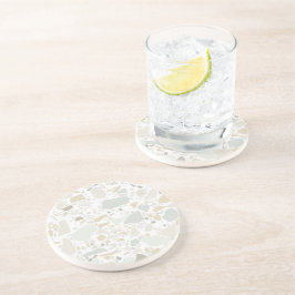 Modern enkel Terrazzo White Tile Underlägg