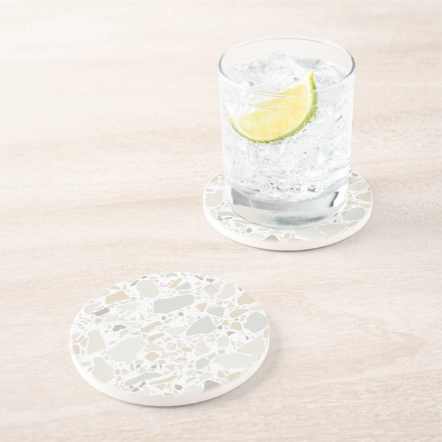 Modern enkel Terrazzo White Tile Underlägg (Sidan)