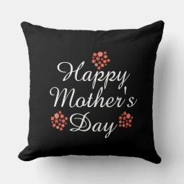 modern enkel text lycklig mors dag persika blommig kudde