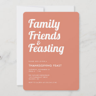 Modern enkel Thanksgiving - inbjudan till middagst