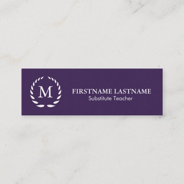 Modern & enkel tillförordnad lärarevisitkort mini visitkort (Framsida)
