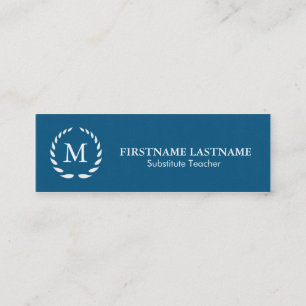 Modern & enkel tillförordnad lärarevisitkort mini visitkort