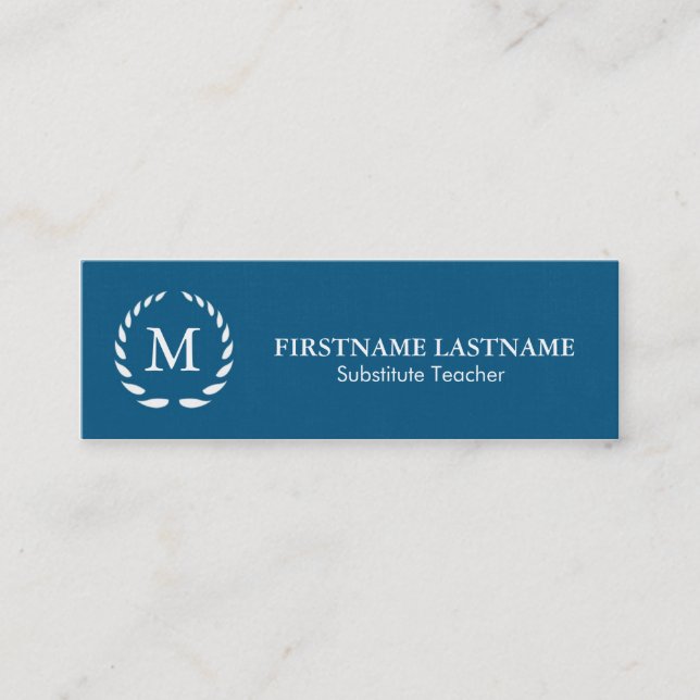 Modern & enkel tillförordnad lärarevisitkort mini visitkort (Framsida)