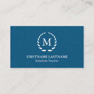 Modern & enkel tillförordnad lärarevisitkort visitkort
