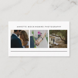 Modern enkel tre Minimalist fotografi för foto Visitkort