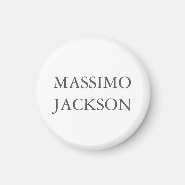 Modern Enkel Trendig Minimalistisk Enkel Egen Namn Magnet (Framsidan)