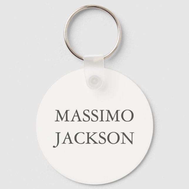 Modern Enkel Trendig Minimalistisk Enkel Egen Namn Nyckelring (Framsida)